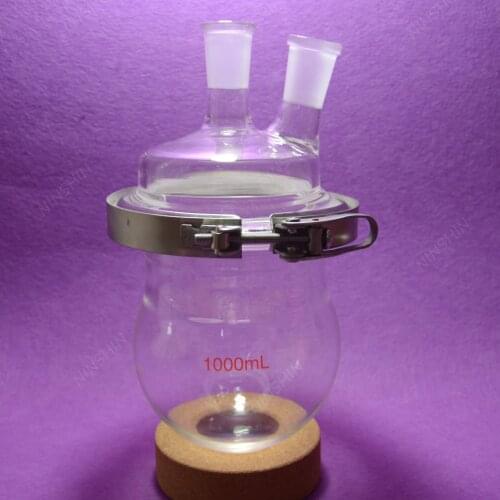 NANSHIN,1000ML 2-Neck Reaction Flask,24/40,Separately Flask with Easily Clamp