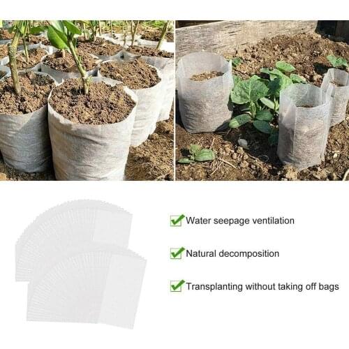 Non-woven Seedling Bag Wholesale Nutrition Bowl Beauty Container Hot Thickened Tree Bag Planting Selling Cup Seedling Custo L3Z5