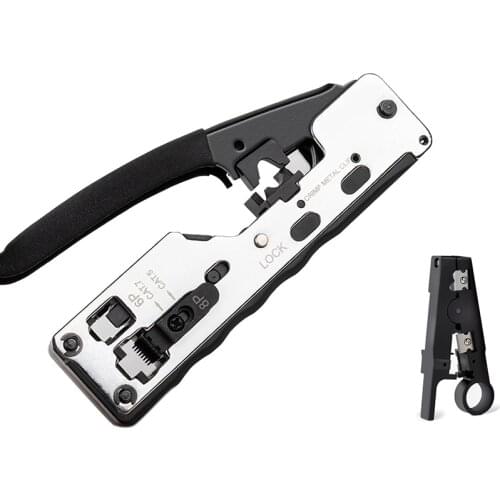 Combo Network Rj45 Tool Telecom Crimping Crimper For Rj45 Cat7 Cat6A Cat6 Cat5 Rj11 Rj12 Modular Plugs Metal Clips Pliers Tools