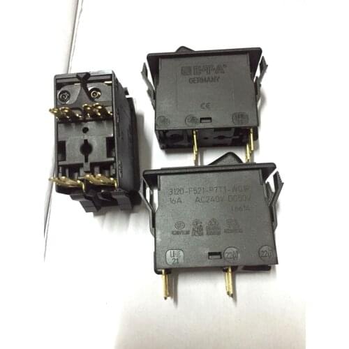 Original new 100% circuit breaker switch 3120-F521-P7T1-WO1R 16A 240VAC 4pin