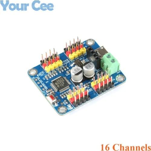Servo Motor Controller Driver Board 16 Channels Smart Car Robot High Accrrancy MCU Software