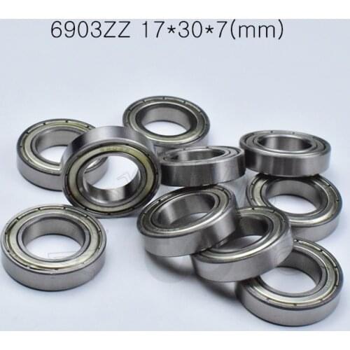 6903ZZ 17*30*7(mm) 10piece bearings Metal sealed bearing Thin wall bearing 6903 6903ZZ chrome steel bearing