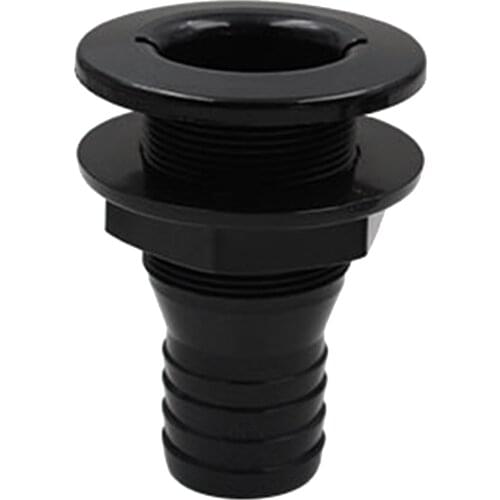 Durable Black 1-1/2'' Marine Thru-Hull Fittings Bilge Pump Hose Fitting