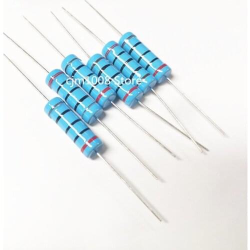 10PCS Metal film resistor resistance 1% 5W 33R 36R 39R 43R 47R 51R 56R 62R 68R 75R 82R 91R 100R 120R 150R ohm