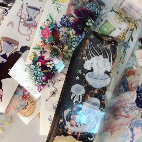 Random Design 30pcs Washi Tape Sample Pet Stickers Lucky Bag Stationery Gift Set