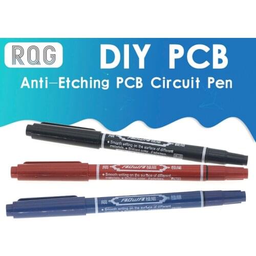 Smart Electronics CCL Anti-etching PCB circuit board Ink Marker Double Pen For DIY PCB