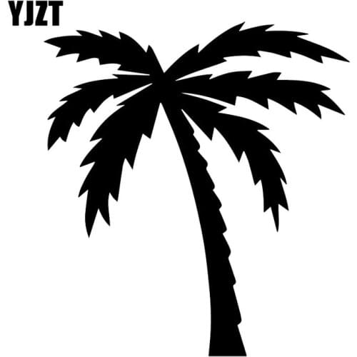YJZT 14.4X15.7CM Palm Tree Vinyl Decal Whole Body Decoration Car Sticker Accessories C25-0858