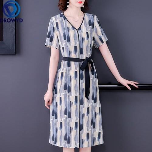 2021 Casual Boho Chiffon Beach V-neck Maxi Dress Women Elegant Bodycon Party Vestidos Summer Vintage Mulberry Silk Midi Dresses