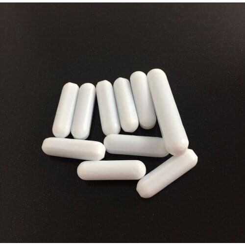 C8x40mm 10pcs PTFE Magnetic Stirrer Mixer Stir Bars PTFE Stirring Bars White Spin Bars Without Pivot Ring