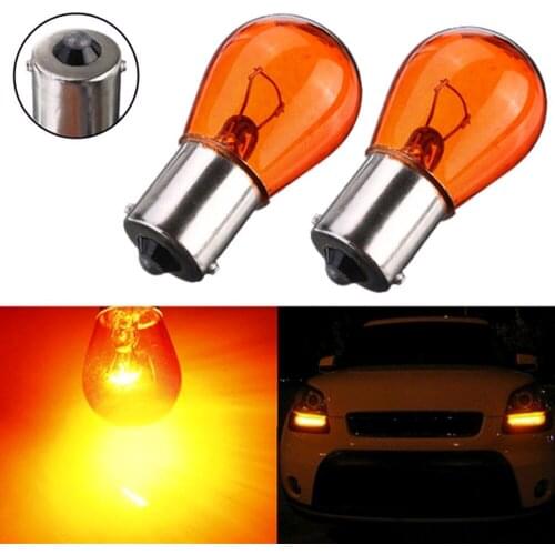 2pcs Car Lamps 1156 P21W BA15S 581 Bayonet Base Lamp Amber Bulb 21W Turn Signal Light 12V Exterior Parts Car Products Supplies