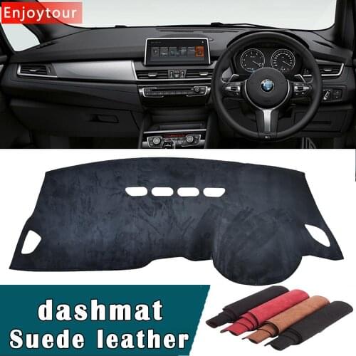 Car-styling Suede Leather Dashmat Dashboard Cover Pad Dash Mat Carpet for BMW 2 Series Active Tourer F45 Gran F46 218i 220i RHD