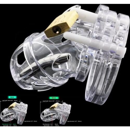 Sex Shop Lockable Male Chastity Device,Plastic Cock Cage With Urethral Catheter,Penis Rings,Penis Plug,Adult Sex Toy For Men Gay