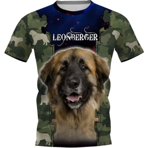 Leonberger 3D Printed t shirts women for men Summer Casual Tees Short Sleeve T-shirts Funny Animals Short Sleeve