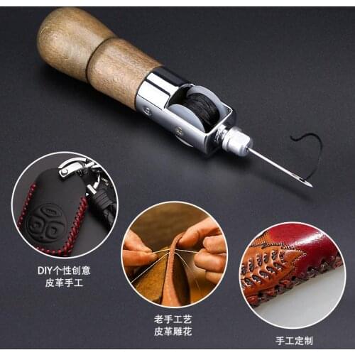 Leather leather hand sewing machine sewing machine manual DIY leather art leather sewing thread cone needle awl