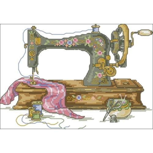 Beautiful sewing machine patterns Counted Cross Stitch 11CT 14CT 18CT DIY Chinese Cross Stitch Kits Embroidery Needlework Sets