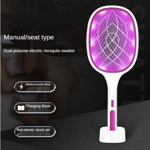 Two-in-One 10 LED Trap Mosquito Killer Lamp 3000V Electric Bug Zapper USB Rechargeable Summer Fly Swatter Trap Flies Insect