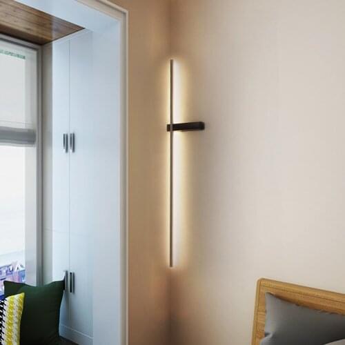 Minimalist LED Wall Lamp Nordic Decor Living Room TV Background Wall Lamps for Home Bedroom Bedside Atmosphere Art Mirror Light