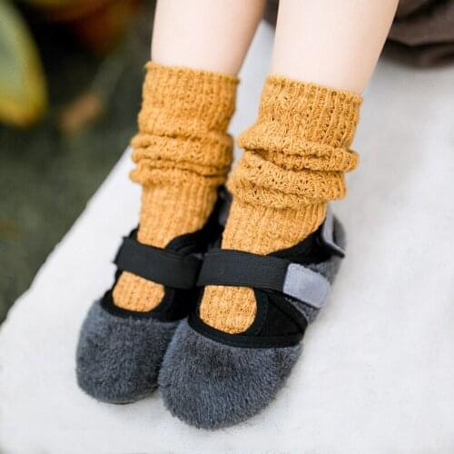 Baby Lotus Hot Sale Casual Fashion Thick High Solid Pile Heap Socks Rainbow Girls Boys Kids Yarn Design Creative Socks