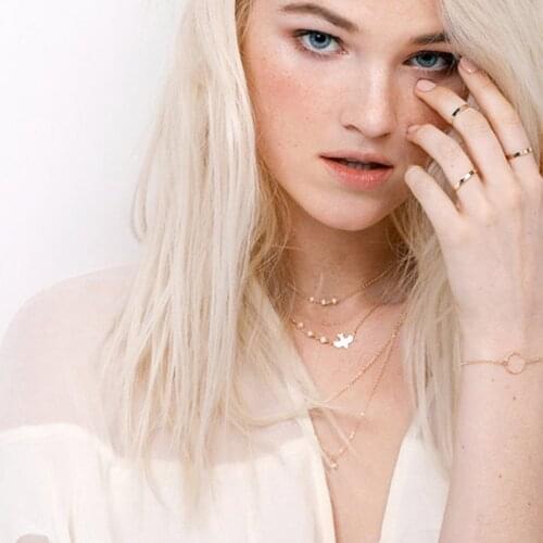 Newest fashion jewelry accessories punk pearl with bird shape choker Necklace for couple lovers' N413