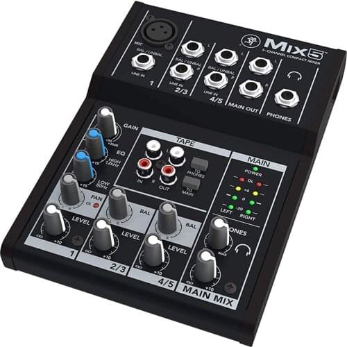 Original RunningMan Mix5 5-Channel Compact Mixer MIX Series Analog Mixer Mic preamp For Live Mixing/Broadcast/Stage Performance