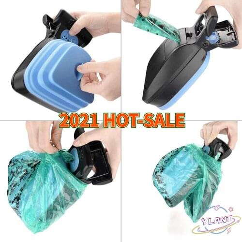 Outdoor Travel Pick Up Pet Waste Picker Foldable Dog Poop Bag Dispenser Poop Scoop Cleaner Cleaning Eco-Friendly Pet Supplies