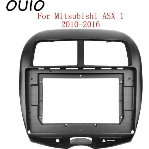OUIO 10.1 inch car dashboard Double Din DVD frame decoration kit dashboard panel suitable for Mitsubishi ASX 1 2010-2016 frame