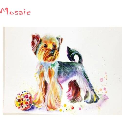 Full Square 5D DIY Diamond Painting"yorkshire terrier"Embroidery diamond Cross Stitch pet dog Rhinestone Mosaic wall painting