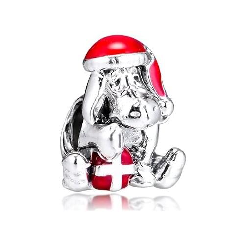 Eeyore Christmas Charms For Jewelry Making Fits For Beaded Chain Bracelets Sterling Silver Jewelry Woman DIY Beads
