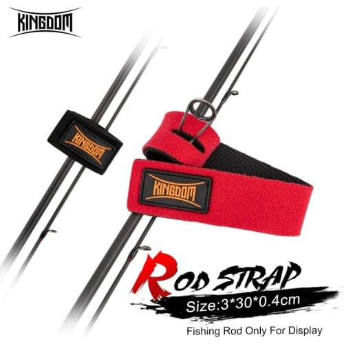 Kingdom High Elastic Rod Strap Fishing Tackles 37g 3*30*0.4cm Good Quality Strong Velcro EVA Non Slip Tools Fishing Accessories