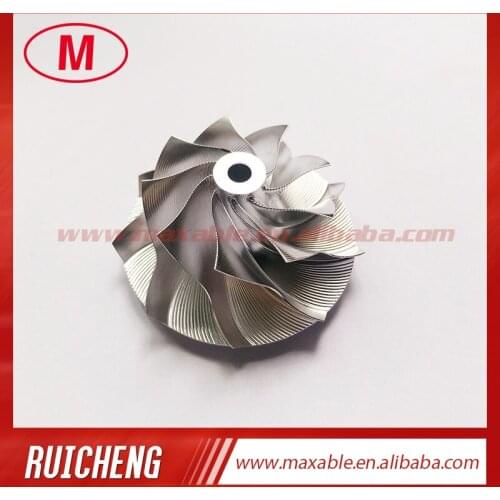 GT1246 9+0 blades 34.10/46.00mm Point Milling Performance Snake Curve Twisted Blade turbo milling/billet compressor wheel