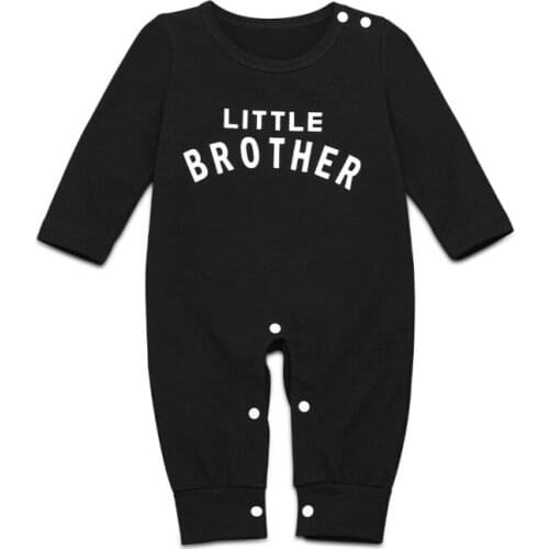 Newborn Baby Girl Boy Autumn Clothes Cotton Long Sleeve Letter Knitted Romper Jumpsuit Casual Outfit