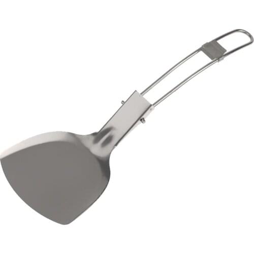 Outdoor Foldable Camping Stainless Steel Spatula Grilling Cooking Utensil