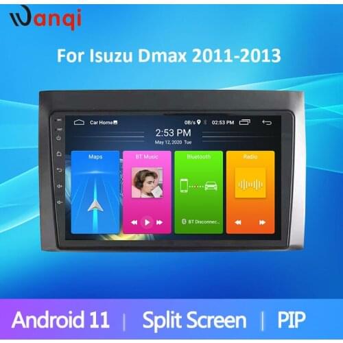 Wanqi Android 10 Car Radio For Isuzu DMAX 2011-2013 9” Multimedia Player GPS Navi Split Screen Picture in Picture SWC WiFi nodvd