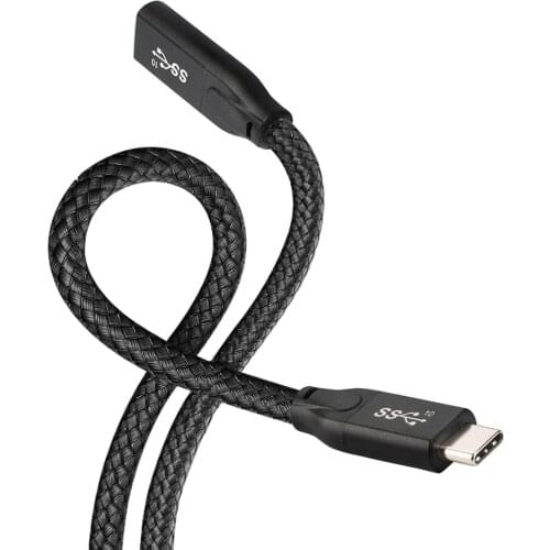 Xiwai USB-C USB 3.1 Type C Male to Female Extension Data Cable for Macbook Tablet With sleeve