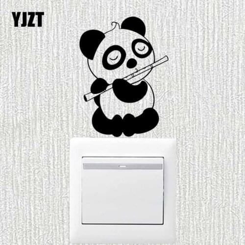 YJZT Music Panda Switch Sticker Vinyl Decal Decor Wonderful Animal Cartoon Pattern S19-0002