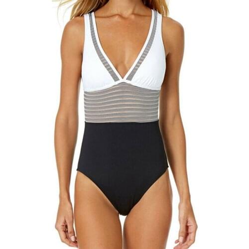 Women One Piece Swimsuit Deep V Padded Swimwear Monokini Bikini Beachwear Biquinis Feminino 2019 Beach Sexy One Piece Swim Suits