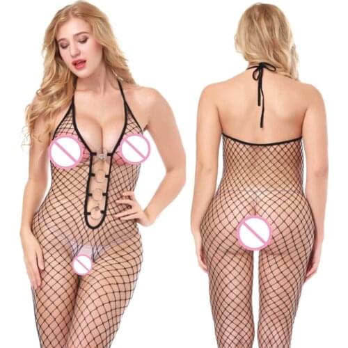 Body Suit Bodystocking Women Sexy Bodysuit Open crotch Open Bra Erotic Costumes Fishnet Lenceria Sex Underwear Sexy Lingerie