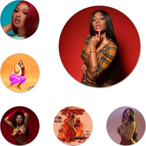Megan Thee Stallion Fever Icons Pins Badge Decoration Brooches Metal Badges For Clothes Backpack Decoration 58mm