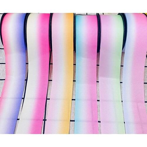 1-1/2 38MM Gradient Ribbon 10 Yd DIY Handmade Material Tiara Bow Gift Packaging Crafts grosgrain