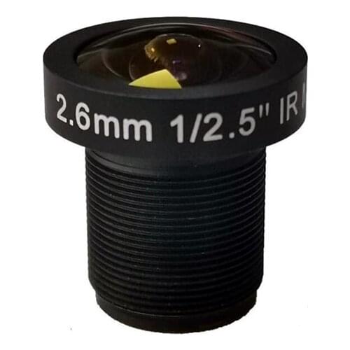 1/2.5" F2.0 focal length 5MP 2.6mm DFOV FOV 123 degree m12 S mount wide angle cctv board lens SL-0039