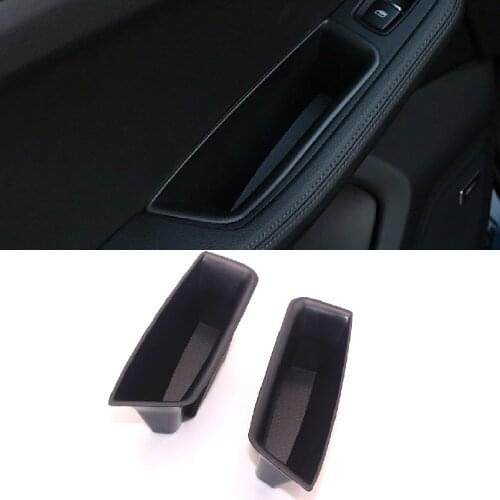 2x Rear Door Armrest Storage Box Container Phone Parking Card Holder Organizer Fit For Porsche Macan 2014 2015 2016 Accessories