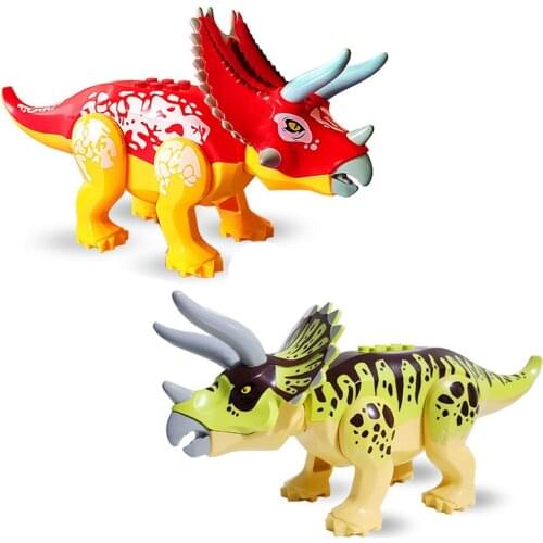2021 Animal World Jurassic Dinosaur World Park Triceratops Tyrannosaurus Building Blocks Bricks toys Gifts