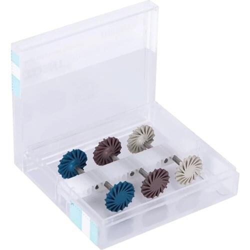 VV Dental 6pcs/set Dental Composite Resin Polishing Disc Kit Spiral Flex Brush Burs Diamond System RA disc 14mm wheel