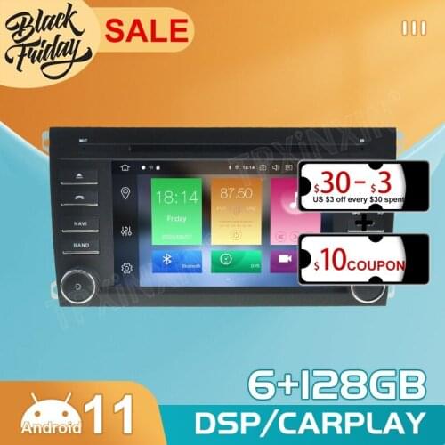 Android 11 6+128G Carplay For Mercede-Benz Porsche Cayenne 2003 2010 GPS Car Navigation Multimedia Video Stereo DVD Player Radio