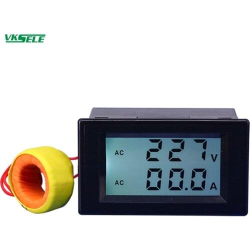D85-2042A digital display LCD AC voltmeter AV80-450V dual display current and voltage meter 100A ordinary screen