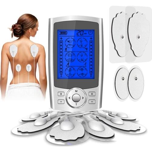 24Modes Eletric Compex Muscle Stimulator EMS Pulse Meridian Physiotherapy TENS Machine Electrodes Low Frequency Pads Massageador