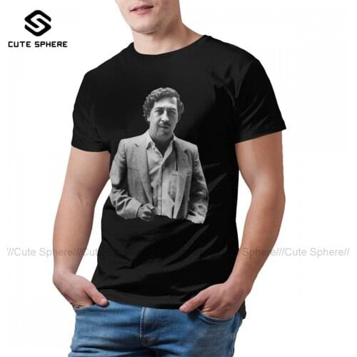 Pablo Escobar Tshirt Cute 100 Cotton Short Sleeves T Shirt Graphic Summer T-Shirt Men Plus size
