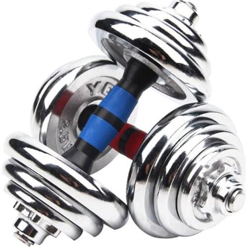 20KG Adjustable Weight Dumbells Fitness Dumbbell Electroplating Weight Bars Gym Dumbells Barbell Set For Men Body Building Home