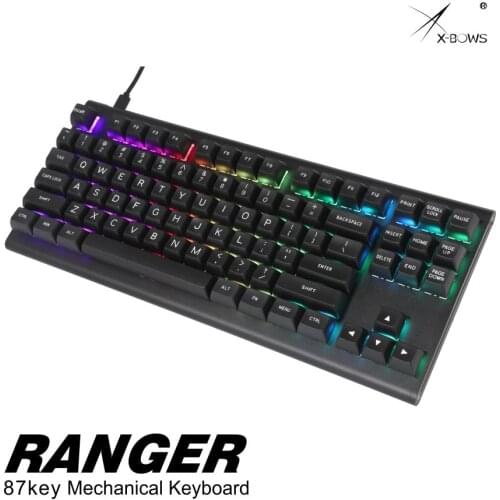 Xbow x-bow Ranger Mechanical keyboard kit pcb 87 key 80% rgb leds type c usb port with cnc case hot swappable