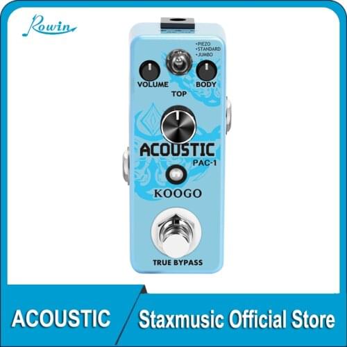 KOOGO LEF-320 AC Stage Guitar Pedal Effect Analog Acoustic Pedals For Guitars Guitarist Analog Effectors Piezo Standard Jumbo
